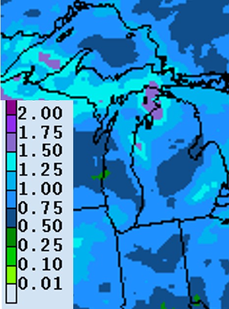 Precipitation forecast map